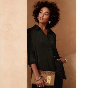 NWT BR Factory - Silky Oversized Shirt, Med